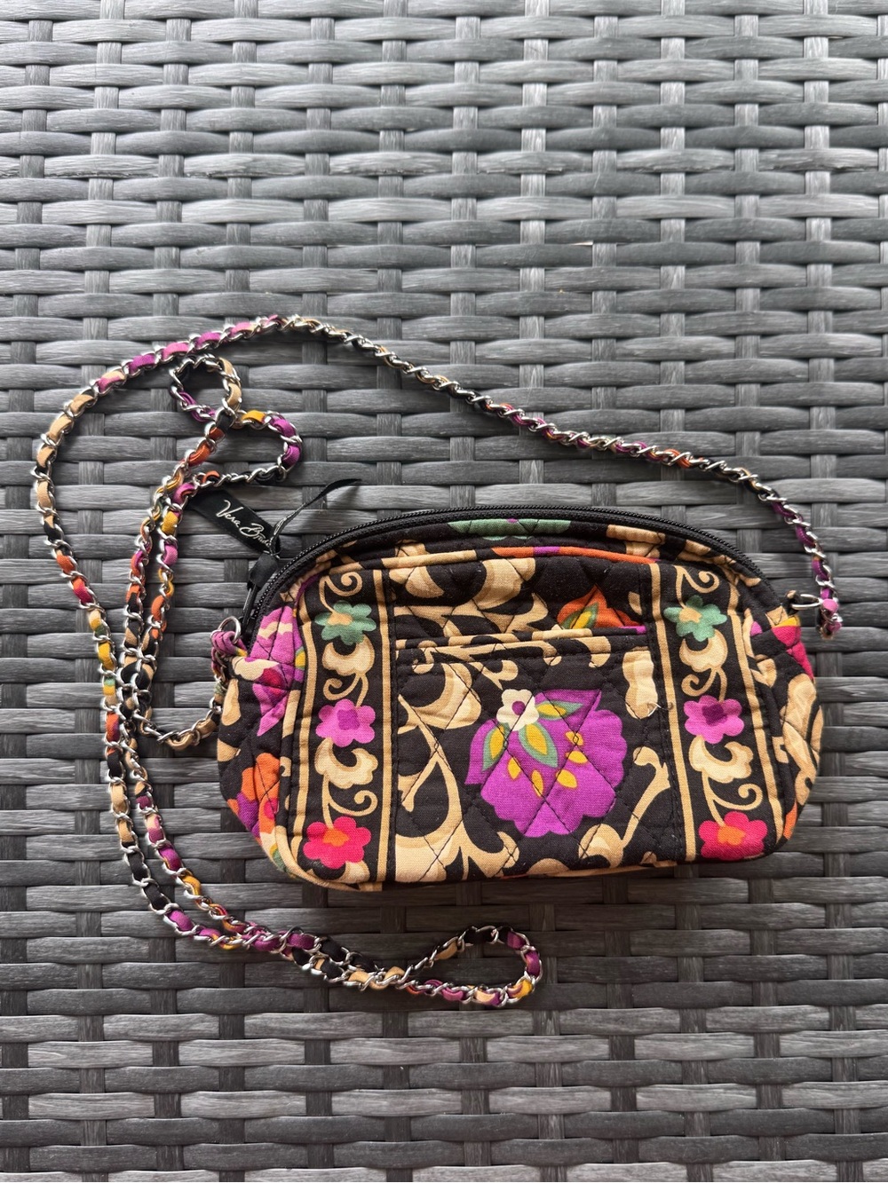 VERA BRADLEY Suzani Patterned Chain Strap Small Crossbody Bag